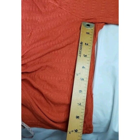 Anthropologie Sabrina Cinched Top Long Sleeve Shirred (Size M) Burnt Orange - Picture 11 of 16